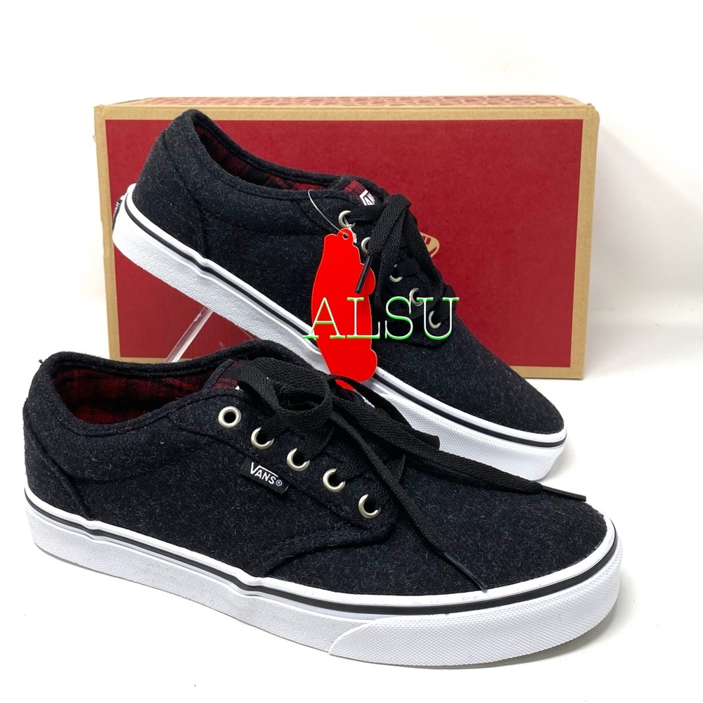 VANS 🔥SALE!🔥 Atwood Plaid Black Wood Men’s Sneakers Size 10 VN0A0015G2DN - Picture 6 of 10